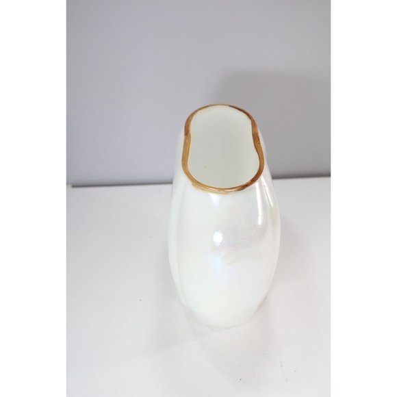 Consolidated Glass Pinecone Vase Con Cora Iridescent Hand Painted Vintage 89079 - Picture 4 of 7